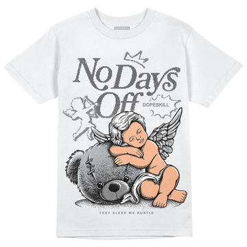 Jordan 4 Retro 'Wet Cement' DopeSkill T-Shirt New No Days Off Graphic Streetwear - White