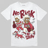 Jordan 4 “Sierra Red" DopeSkill T-Shirt No Risk No Story Graphic Streetwear - White