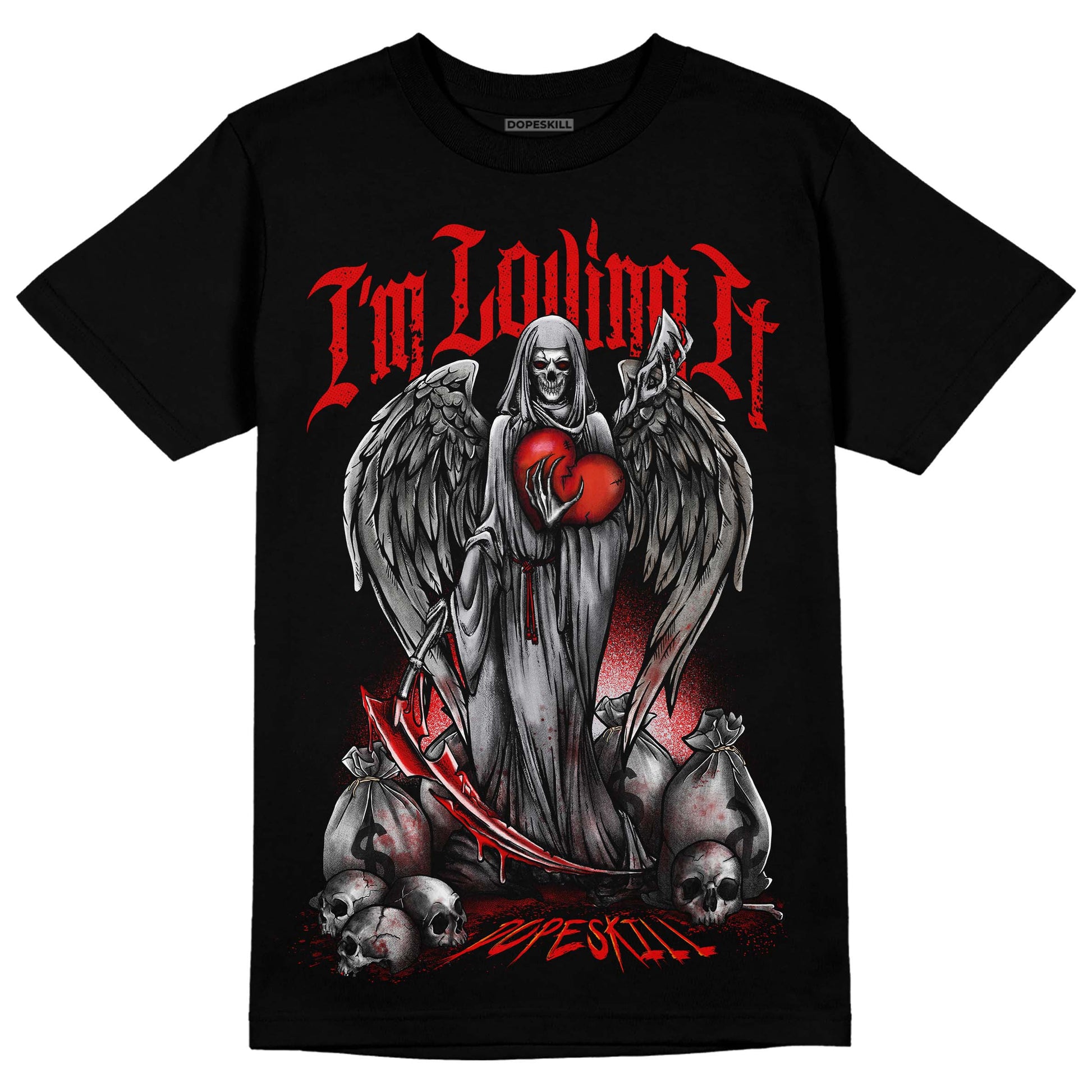 Jordan 2 Retro "Black Cement" DopeSkill T-Shirt New I'm Loving It Graphic Streetwear - Black