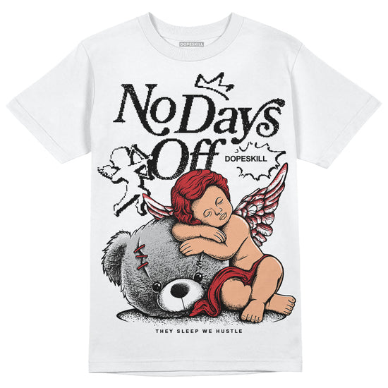 Jordan 12 “Red Taxi” DopeSkill T-Shirt New No Days Off Graphic Streetwear - White