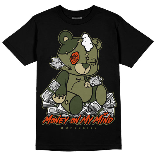 Olive Sneakers DopeSkill T-Shirt MOMM Bear Graphic Streetwear - Black