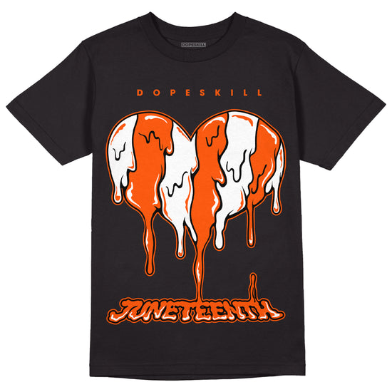 MSCHF Super Normal 2 Orange Milk DopeSkill T-Shirt Juneteenth Heart Graphic Streetwear - Black