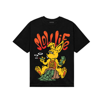 Yellow Sneakers DopeSkill T-Shirt Slow Life Graphic Streetwear - Black