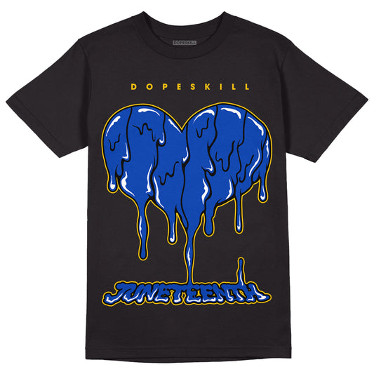 Jordan 14 “Laney” DopeSkill T-Shirt Juneteenth Heart Graphic Streetwear - Black