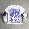 Grape 5s DopeSkill Oversize Print T-Shirt Real Ones Choose Loyalty Graphic