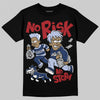 Jordan 6 Retro 'White And Midnight Navy' DopeSkill T-Shirt No Risk No Story Graphic Streetwear - Black