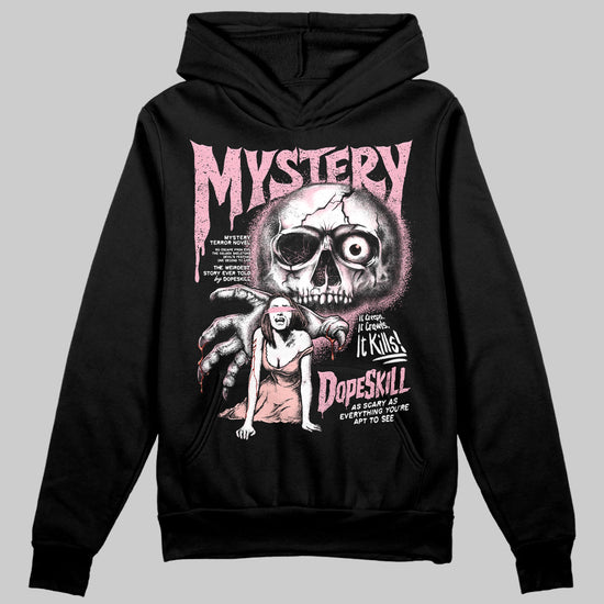 AMIRI White & Pink Stars Court Sneakers DopeSkill Hoodie Sweatshirt Mystery Ghostly Grasp Graphic Streetwear - Black