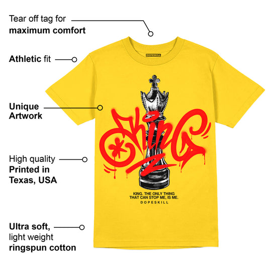 Yellow Ochre 6s DopeSkill Yellow T-shirt King Chess Graphic