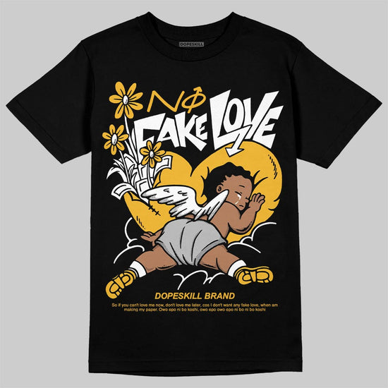 Jordan 5 'Tokyo' DopeSkill T-Shirt No Fake Love Graphic Streetwear - Black