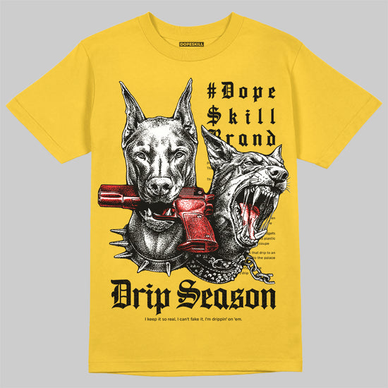 Yellow Sneakers DopeSkill T-Shirt New Drip Season Graphic Streetwear - Gold
