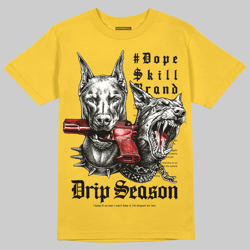 Yellow Sneakers DopeSkill T-Shirt New Drip Season Graphic Streetwear - Gold