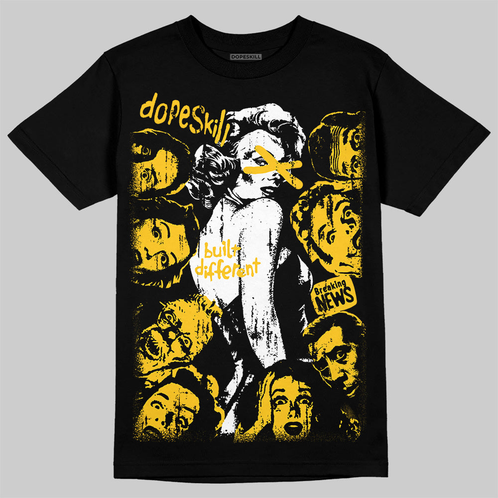 Yellow Sneakers DopeSkill T-Shirt Built Different Graphic Streetwear - Black