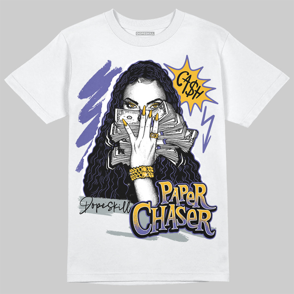 Jordan 4 Retro Lakers DopeSkill T-Shirt NPC Graphic Streetwear - White