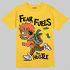 Yellow Sneakers DopeSkill T-Shirt Fear Fuels The Hustle Graphic Streetwear - Gold