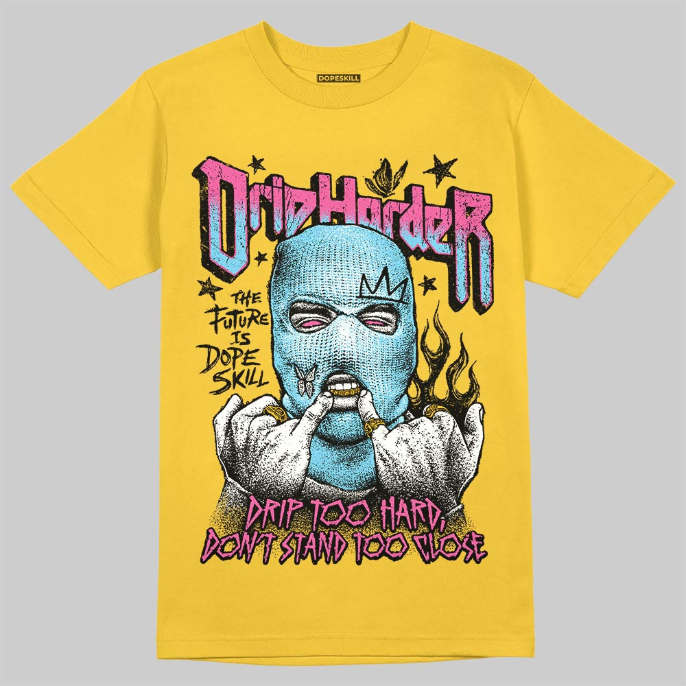 Yellow Sneakers DopeSkill T-Shirt Drip Harder Graphic Streetwear - Gold