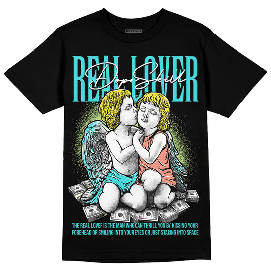 New Balance 9060 “Cyan Burst” DopeSkill T-Shirt Real Lover Graphic Streetwear - Black