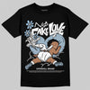Jordan 40 “Blue Suede” DopeSkill T-Shirt No Fake Love Graphic Streetwear - Black