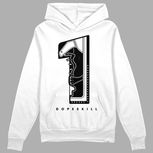 Jordan 1 High OG “Black/White” DopeSkill Hoodie Sweatshirt No.1 Graphic Streetwear - White 