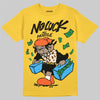 Yellow Sneakers DopeSkill T-Shirt No Luck, All Hustle Graphic Streetwear - Gold