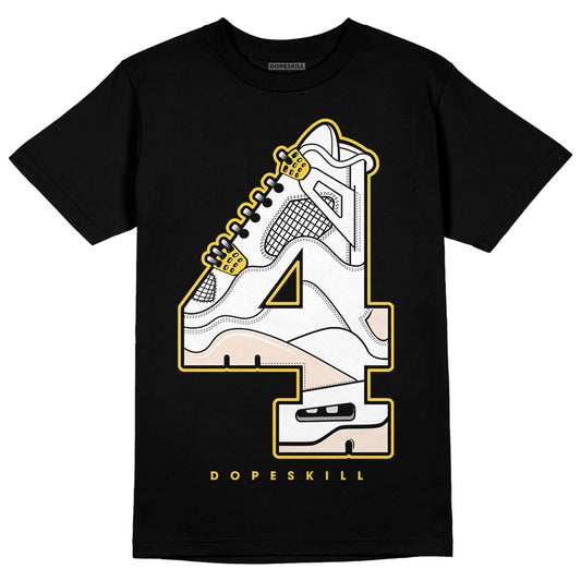Jordan 4 "Sail" DopeSkill T-Shirt No.4 Graphic Streetwear - Black