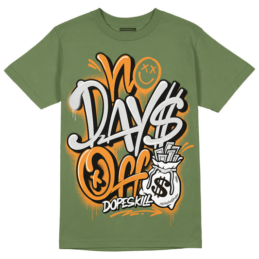 Jordan 5 "Olive" DopeSkill Olive T-shirt No Days Off Graphic Streetwear