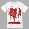 Jordan 12 “Cherry” DopeSkill T-Shirt Juneteenth Heart Graphic Streetwear - White