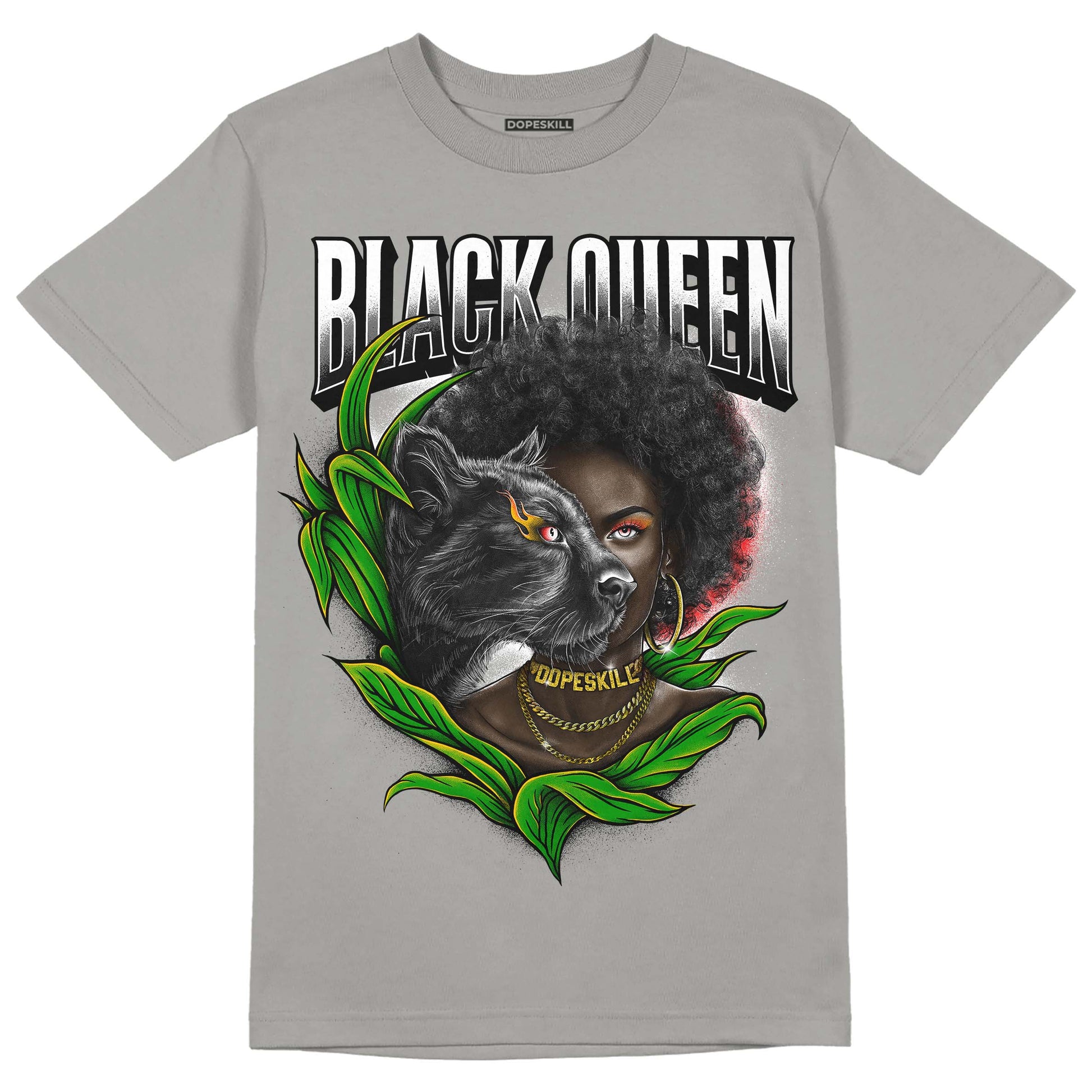 Grey Sneakers DopeSkill Grey T-shirt New Black Queen Graphic Streetwear