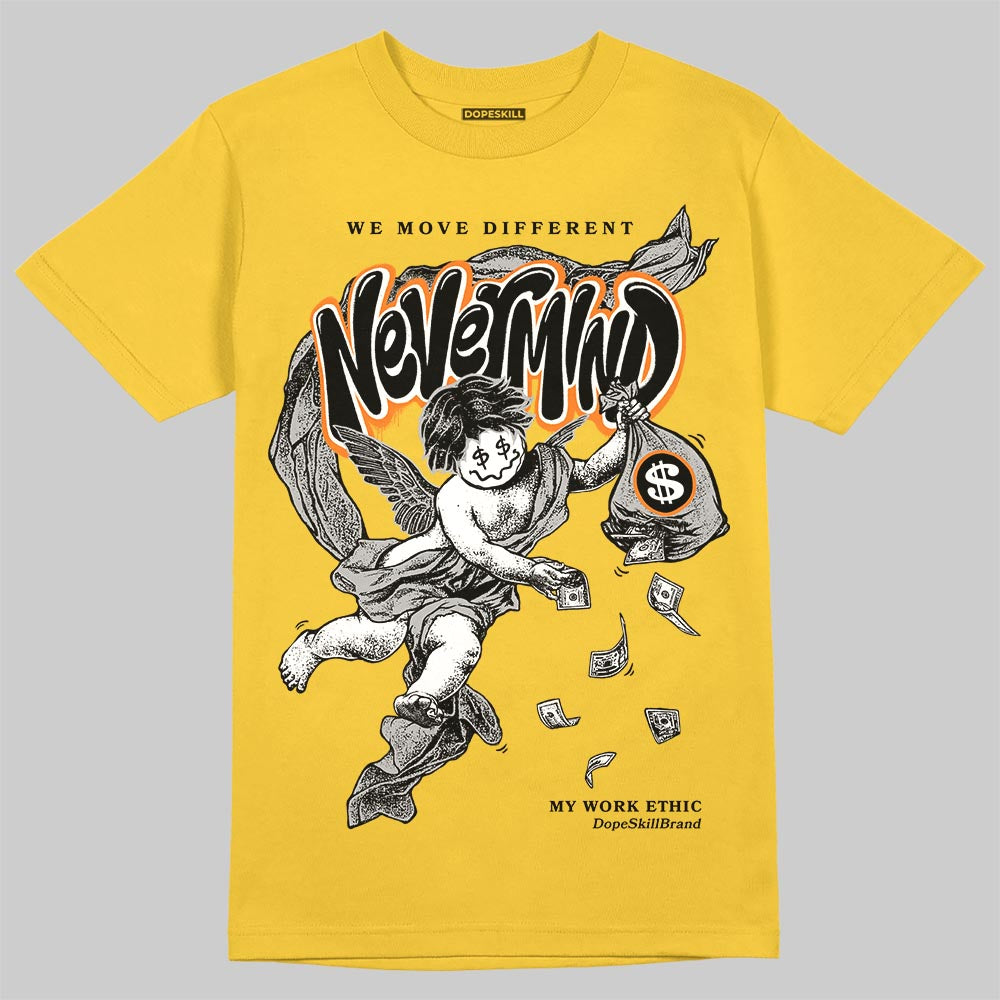 Jordan 5 'Tokyo' DopeSkill T-Shirt Nevermind Graphic Streetwear - Gold