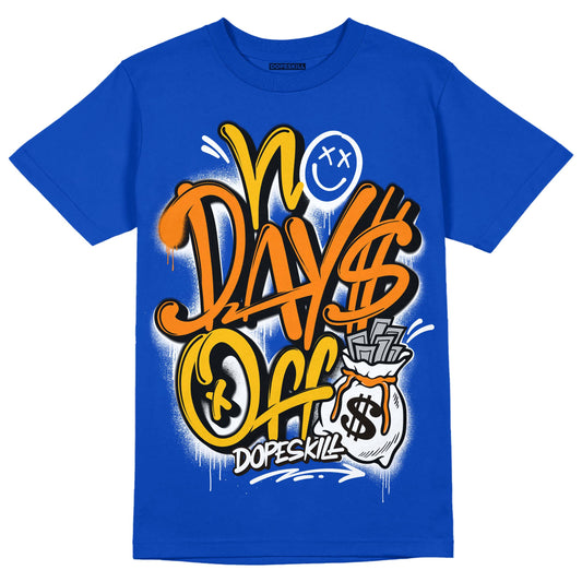 Royal Blue Sneakers DopeSkill Royal Blue T-shirt No Days Off Graphic Streetwear