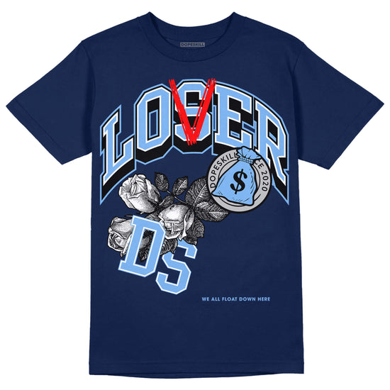 Jordan 5 Midnight Navy DopeSkill Navy T-Shirt Loser Lover Graphic Streetwear