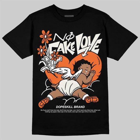 Jordan 1 Retro High OG Shattered Backboard (2025) DopeSkill T-Shirt No Fake Love Graphic Streetwear - Black