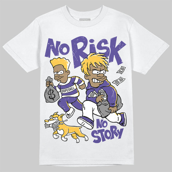 Kobe 8 Protro "Lakers Home" DopeSkill T-Shirt No Risk No Story Graphic Streetwear - White