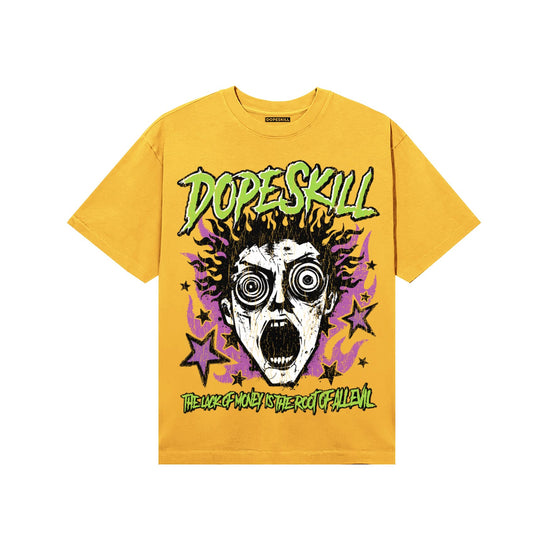 Yellow Sneakers DopeSkill T-Shirt Root of Evil Graphic Streetwear - Gold