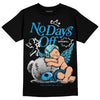 Jordan 4 Retro Military Blue DopeSkill T-Shirt New No Days Off Graphic Streetwear - Black