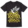 Jordan 11 Low 'Yellow Snakeskin' DopeSkill T-Shirt Juneteenth 1865 Graphic Streetwear - Black