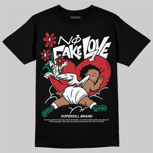 Jordan 3 Mexico 'El Vuelo' DopeSkill T-Shirt No Fake Love Graphic Streetwear - Black