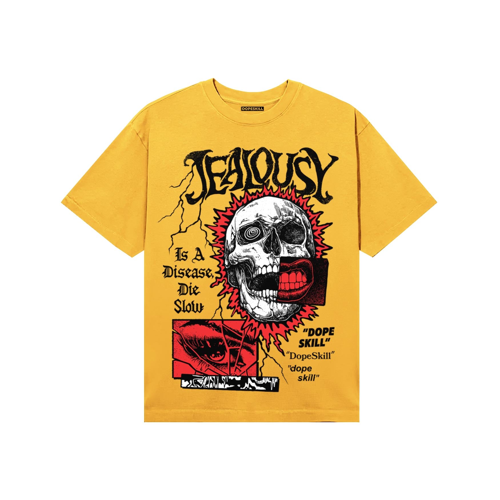 Yellow Sneakers DopeSkill T-Shirt Jealousy Graphic Streetwear - Gold