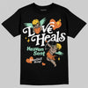 SB Dunk Low Rodeo Tourmaline DopeSkill T-Shirt New Love Heals Graphic Streetwear - Black