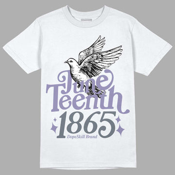 Jordan 5 Retro Low Indigo Haze DopeSkill T-Shirt Juneteenth 1865 Graphic Streetwear  - White