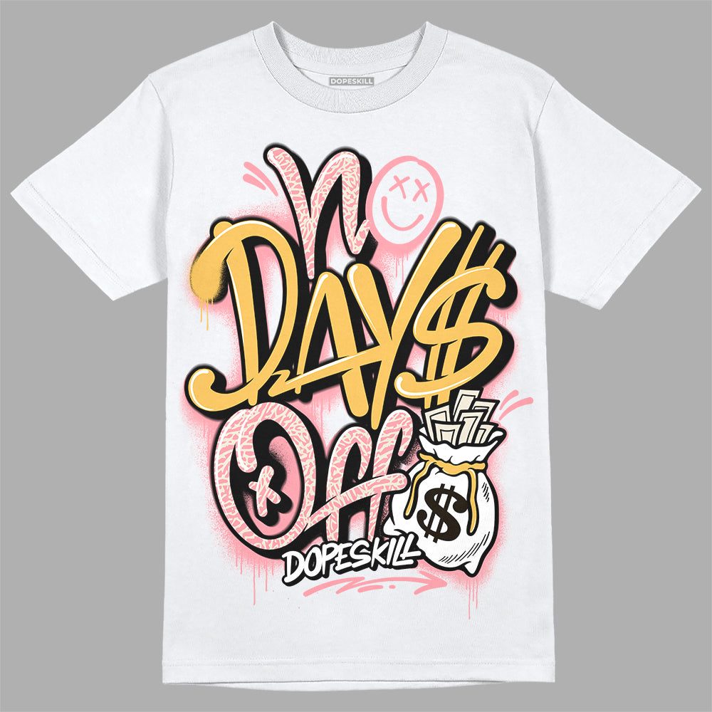 Jordan 3 GS “Red Stardust” DopeSkill T-Shirt No Days Off Graphic Streetwear - White