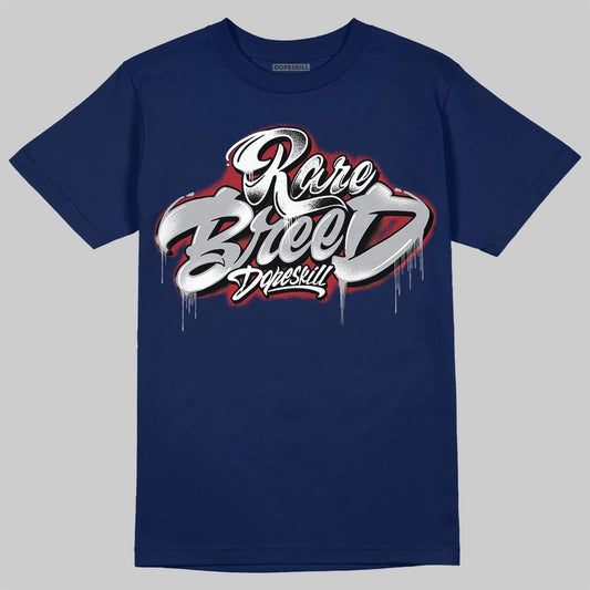 Jordan 12 Retro French Blue (2025) DopeSkill T-Shirt Rare Breed Type Graphic Streetwear - navy