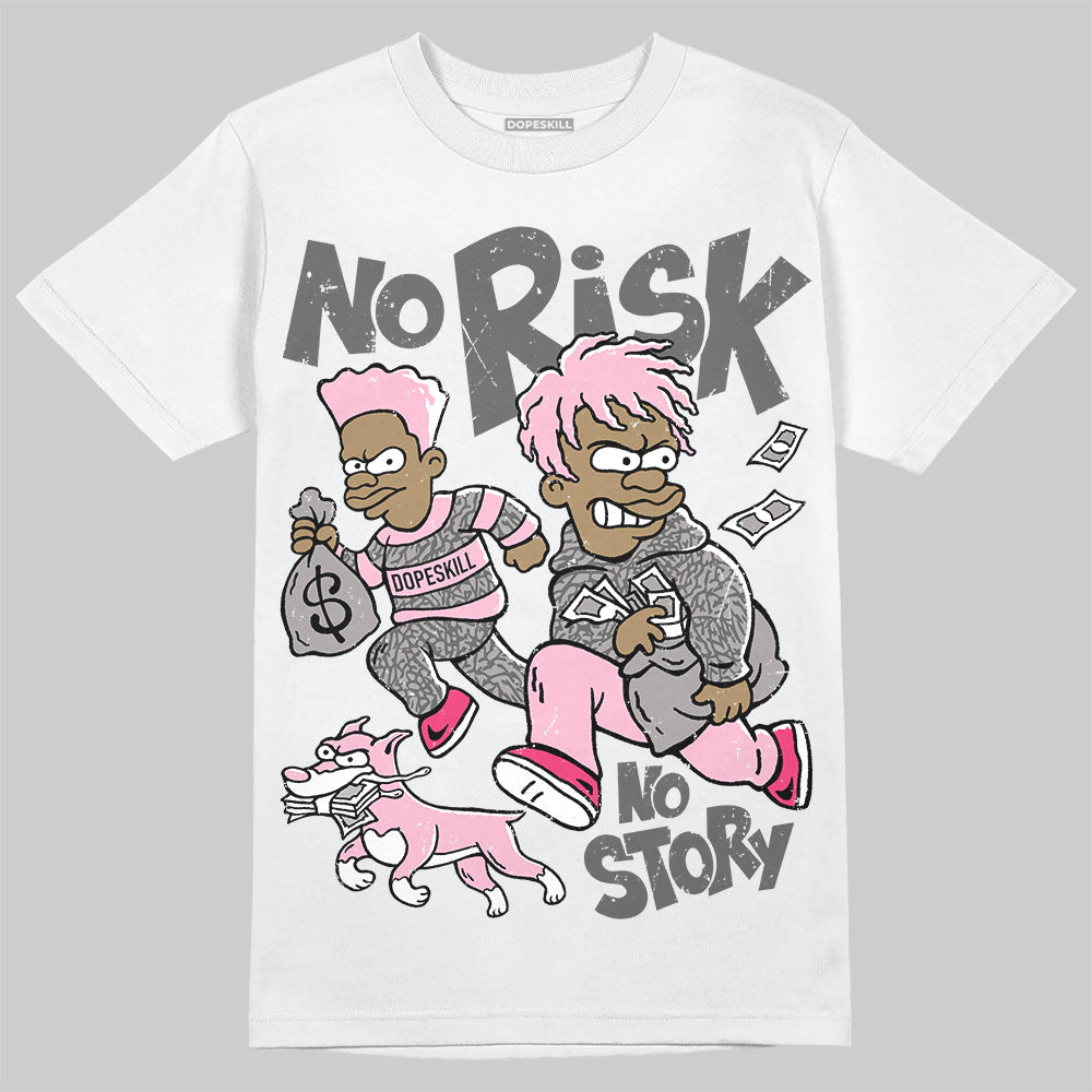 Jordan 3 “Wings” DopeSkill T-Shirt No Risk No Story Graphic Streetwear - White 