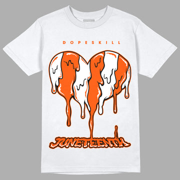 MSCHF Super Normal 2 Orange Milk DopeSkill T-Shirt Juneteenth Heart Graphic Streetwear - White 