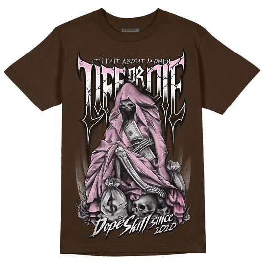 Jordan 11 Retro Neapolitan DopeSkill Velvet Brown T-shirt Life or Die Graphic Streetwear