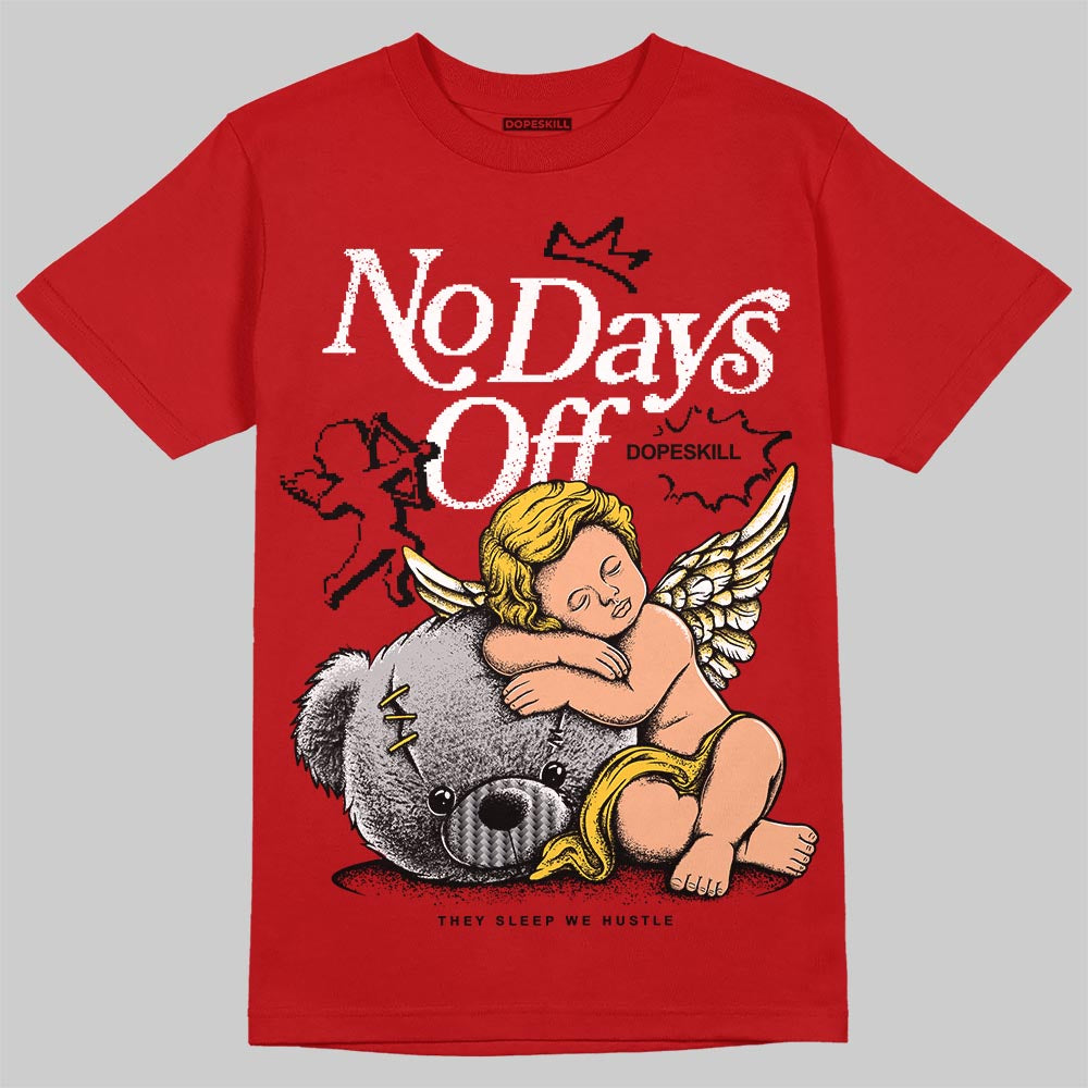 Jordan 14 Retro Ferrari (2025) DopeSkill T-Shirt New No Days Off Graphic Streetwear - red