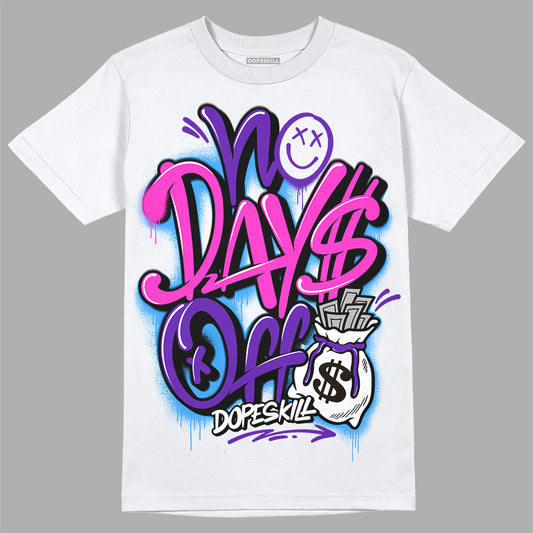 Dunk Low Championship Court Purple DopeSkill T-Shirt No Days Off Graphic Streetwear - White