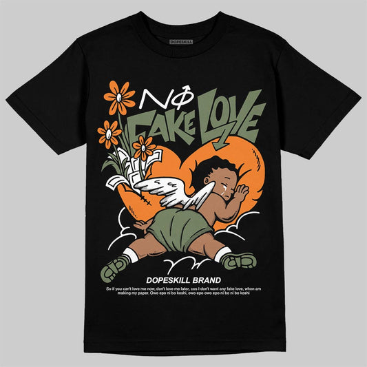 Jordan 4 Retro OG SP Undefeated (2025) DopeSkill T-Shirt No Fake Love Graphic Streetwear - Black