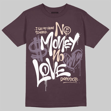 A Ma Maniere x Air Jordan 4 "Phantom" DopeSkill Maroon T-shirt No Money No Love Typo Graphic Streetwear