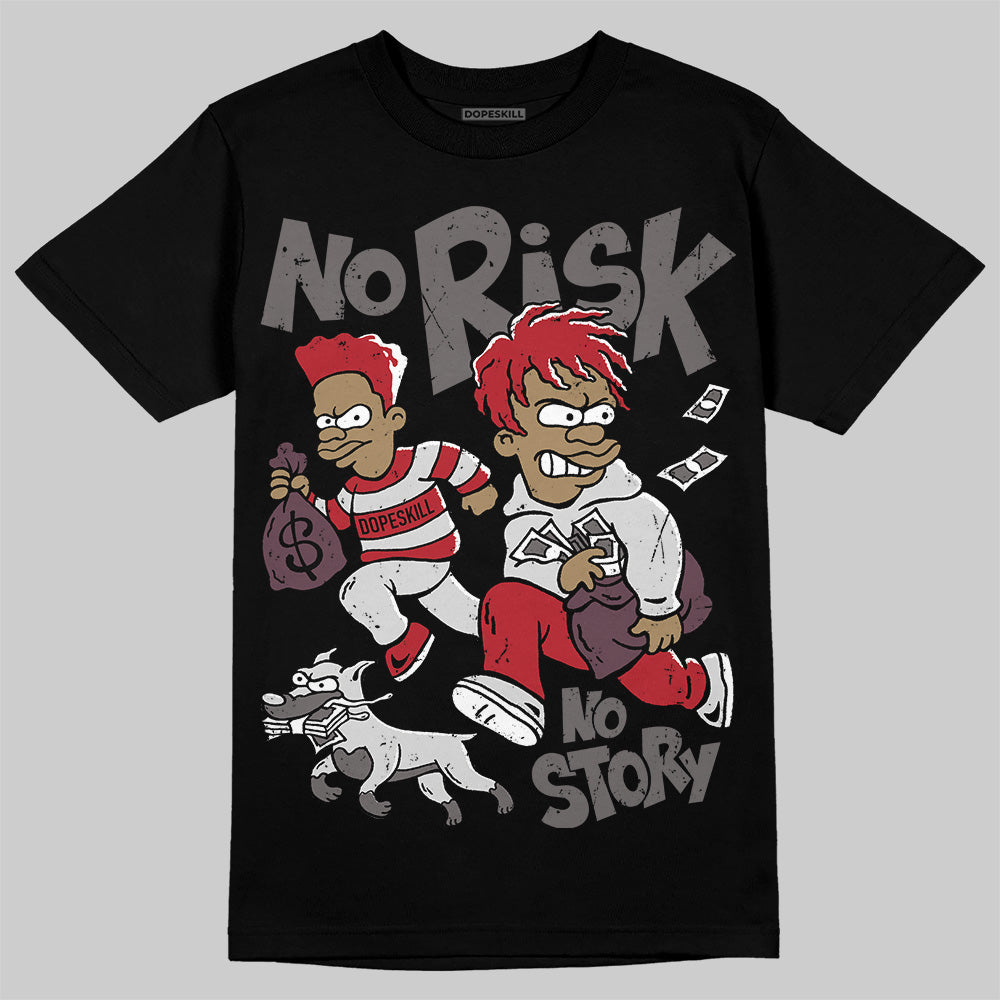 New Balance 1906R Silver Classic Crimson DopeSkill T-Shirt No Risk No Story Graphic Streetwear - Black