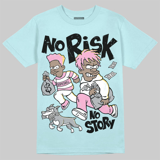 Dunk Low GS “Glacier Blue” DopeSkill Chambray T-shirt No Risk No Story Graphic Streetwear